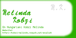 melinda kobzi business card